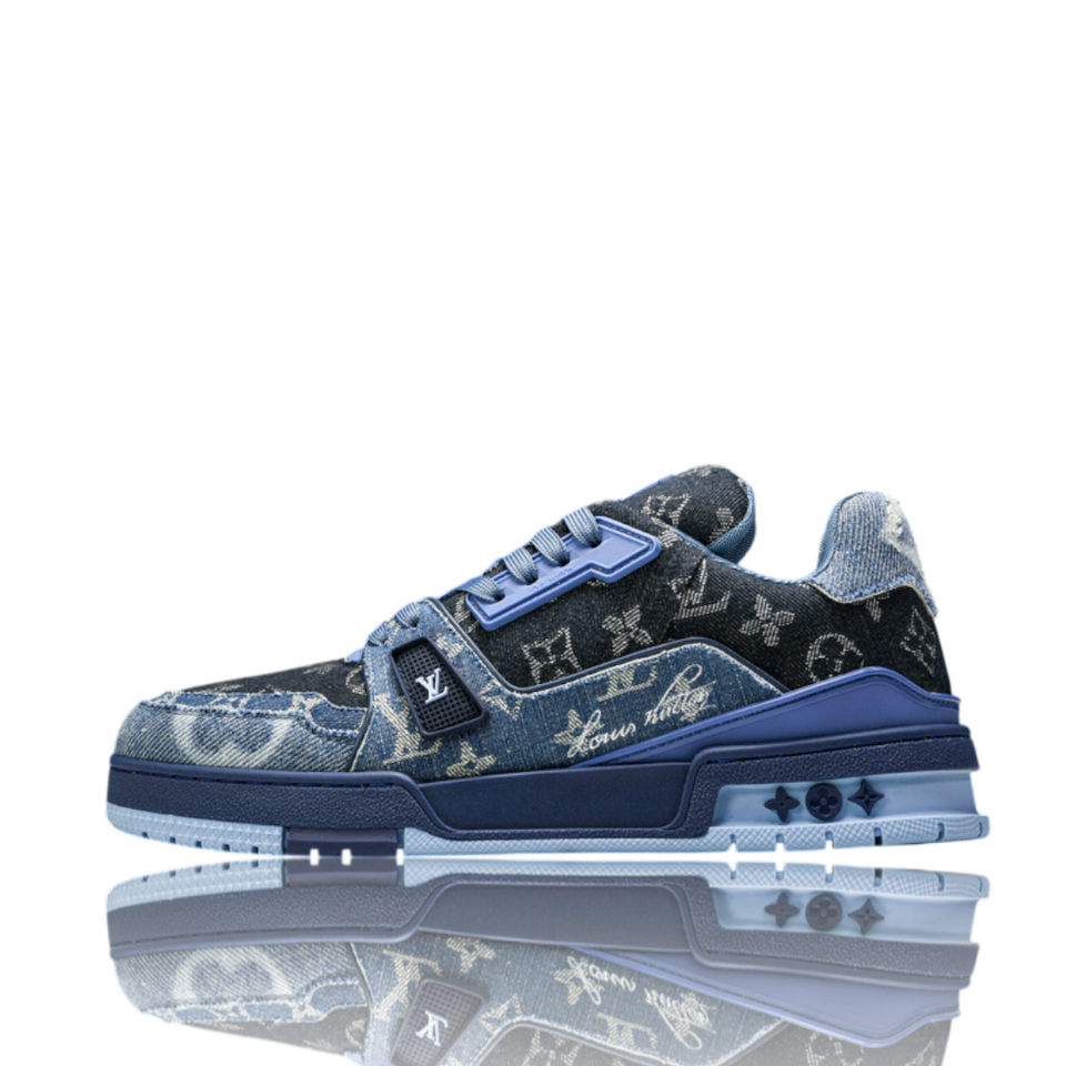 LV Trainer Low Monogram Denim Blue