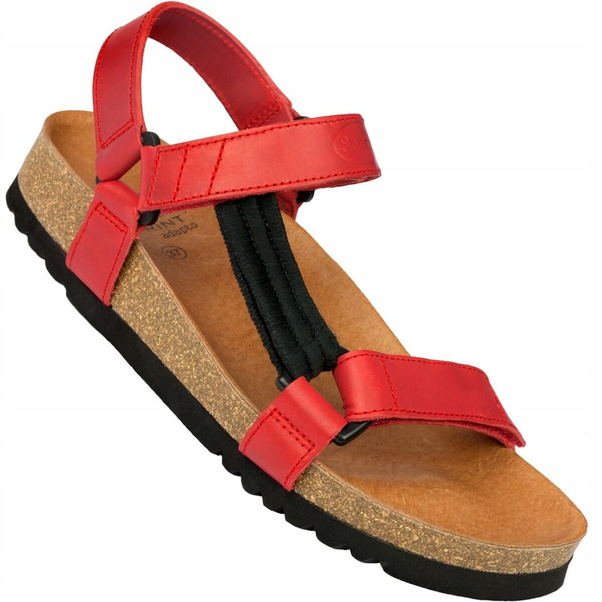 Sandalias de Mujer PRS001CZERWONY43 Negro Rojo - Imagen 2