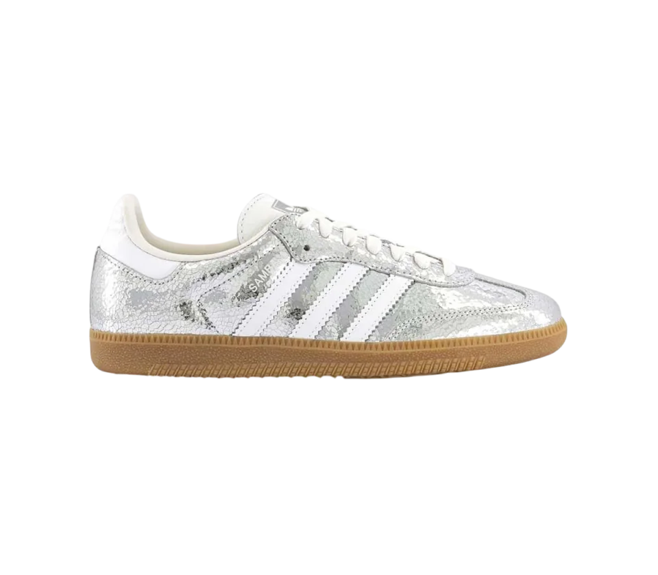 adidas Samba OG Trainers Silver Metalic White White