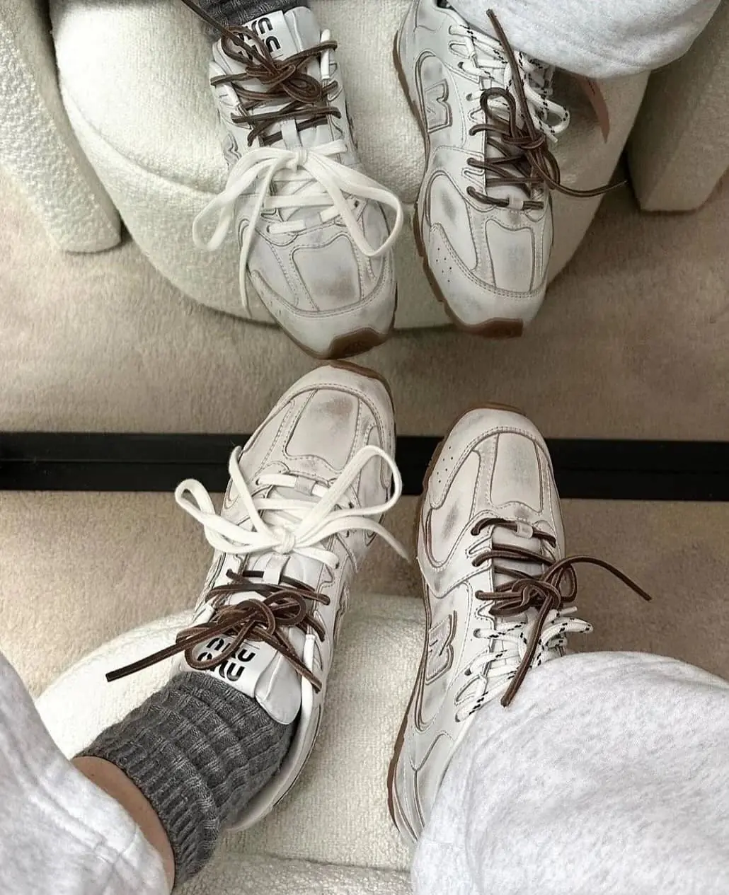 New Balance 530 SL Miu Miu White Gum (W) - Vista lateral